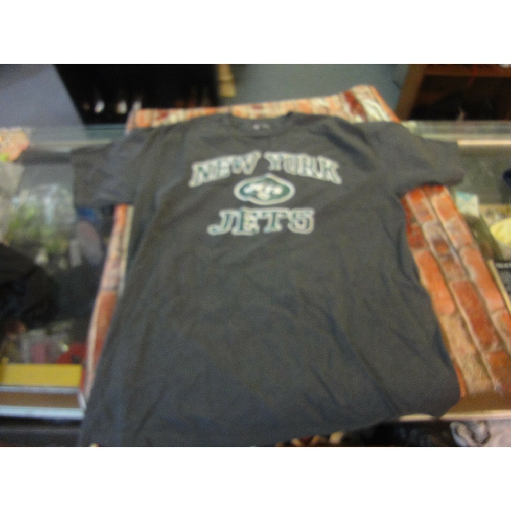 NEW YORK JETS NFL team apparel mens L t-shirt gray‎ green